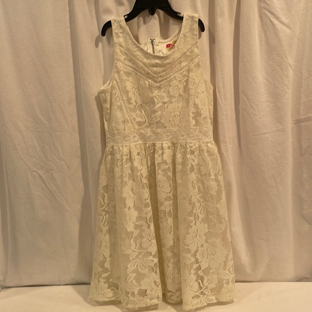 Kiddo by Katie Cream Lace Dress Size 10L